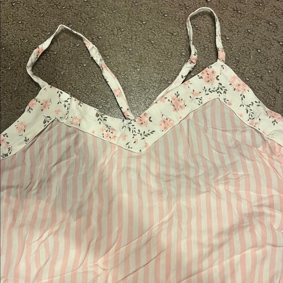 PJ Salvage XL rayon Pink Striped Women's Sleepwear Set - Picture 2 of 3